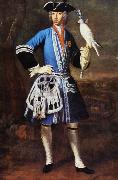 Peter Jakob Horemans Portrait of Clemens August as Falconer oil painting on canvas
